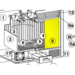 Vetro Firebox TONDA Edilkamin R178050