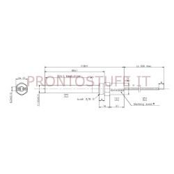 d11.55 x 89 mm stagna 330 Watt Catdrige 230 volt