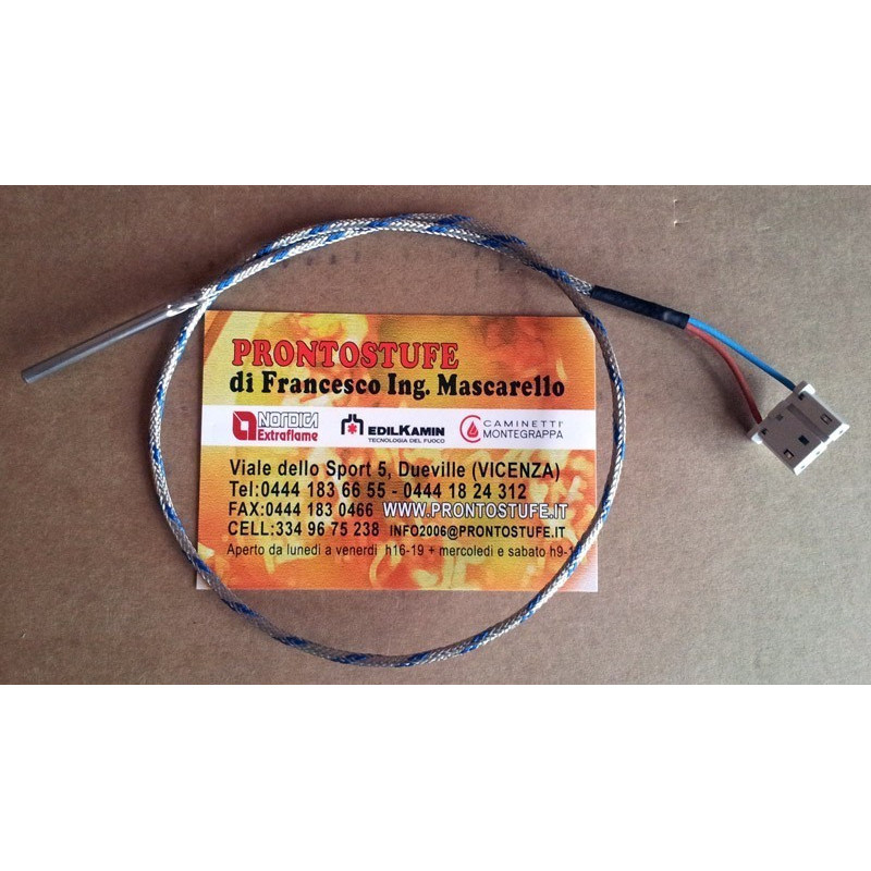 Sonda Termica per Stufa con Guaina 100cm tipo J connettore Edilkamin