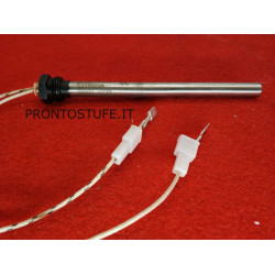 L140mm 300W candeletta Stufa Pellet Filetto 3/8 Faston maschio