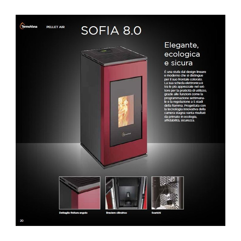 Pellet Stove Sofia 7,2 kw Termovana