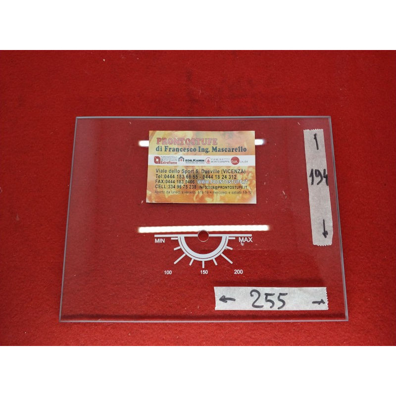 Glass for stove romantica 3,5 La Nordica oven internal