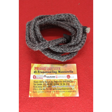 Guarnizione in fili di vetro Nera D.15 mm Originale Edilkamin