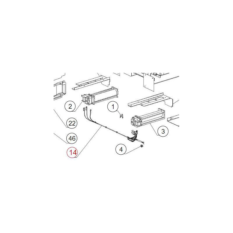 Electrical wiring assembly fan Insert 70 80 La Nordica