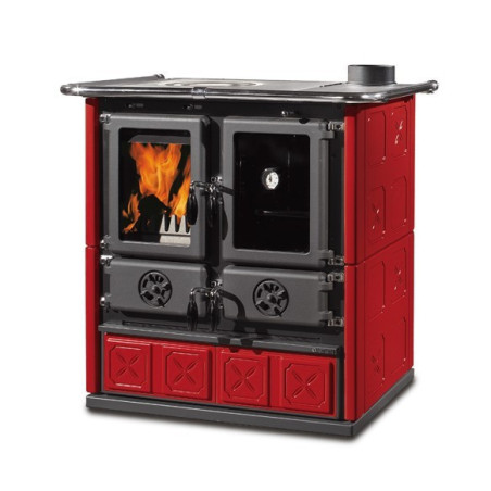 Offerta Cucina a Legna Rosetta BII Maiolica 7,2 kw Bordeaux La Nordica Extraflame