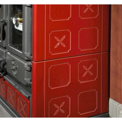 Offerta Cucina a Legna Rosetta BII Maiolica 7,2 kw Bordeaux La Nordica Extraflame