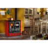 Offerta Cucina a Legna Rosetta BII Maiolica 7,2 kw Bordeaux La Nordica Extraflame