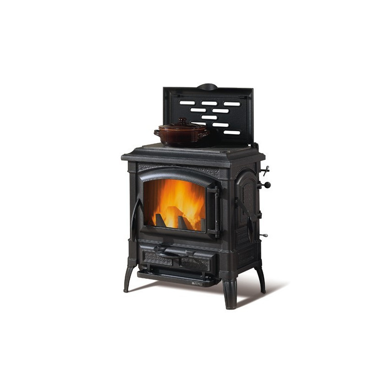 Isetta With Circles Evo 4.0 Wood Stove In Cast Iron 7,3 Kw La Nordica Extraflame