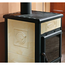 Wood Stove Rossella R1 Bll Bordeaux 8,8 Kw La nordica Extraflame