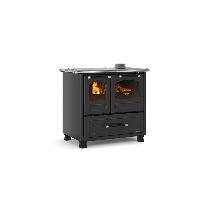 Woodburning Cooker Family 4,5 Black 7,5 kw La Nordica Extraflame