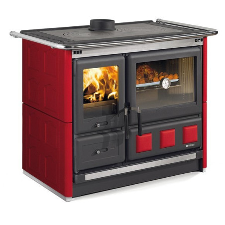 Wood burning cookers Rosa XXL VST majolica Bordeaux 8,5 kw La Nordica Extraflame