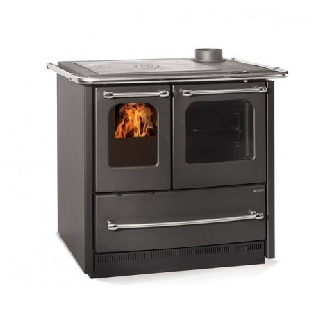 Wood burning cookers Sovrana Easy Evo 2.0 Black 7,5 Kw La Nordica Extraflame