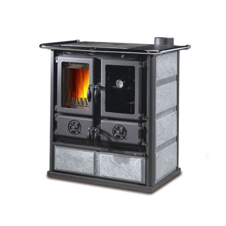 Wood burning cooker Rosetta BII Natural Stone 7,2 kw La Nordica Extraflame