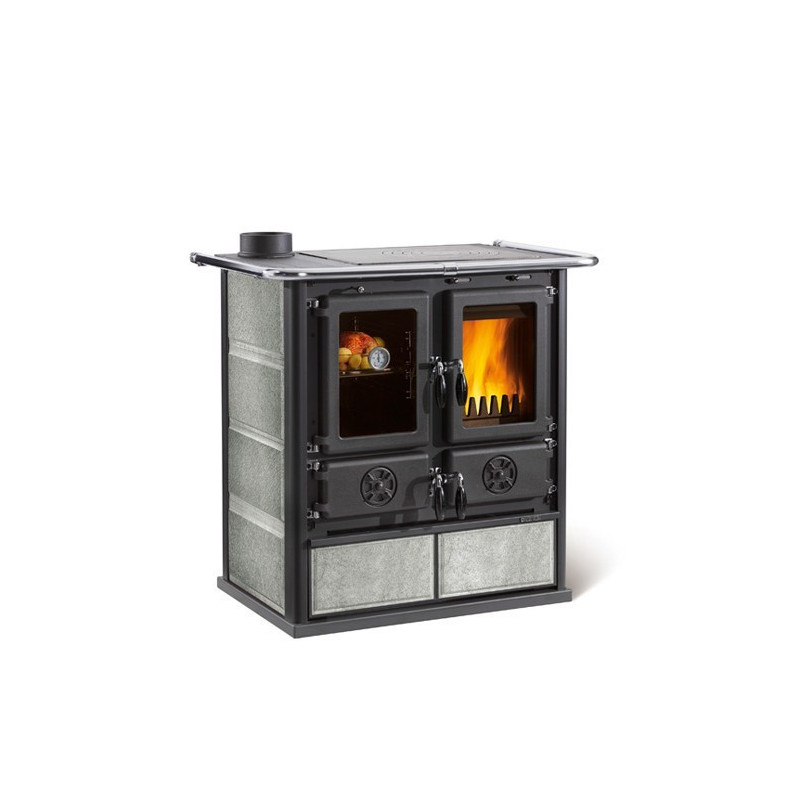 Rosetta sinistra 5.0 BII Wood burning cookers In Natural Stone 7,9 kw la Nordica Extraflame