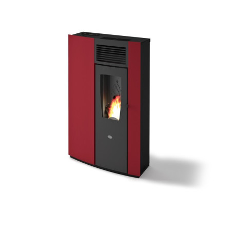Pellet Stove Perla Slim Red 7,5 Kw Eva Calor