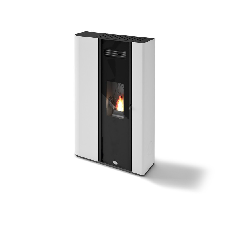 Pellet Stove sealed Serena Slim White 7 KW Eva Calor
