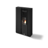 Stufa a Pellet Ermetica Serena Slim Nera 7 KW Eva Calor