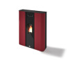 Pellet Stove hermetic Diletta red 10,5 Kw Eva Calor