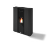 Pellet Stove hermetic Diletta black 10,5 Kw Eva Calor