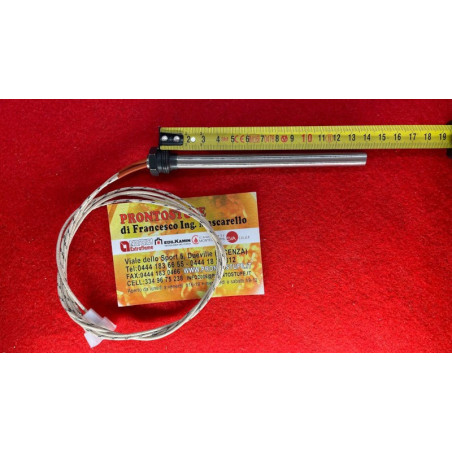 Candeletta accensione L140 D9.9 250W con Filetto e faston Maschio