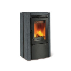 Wood Stove Ester BII in Natural Stone Vulcan 7,5 Kw La Nordica Extraflame