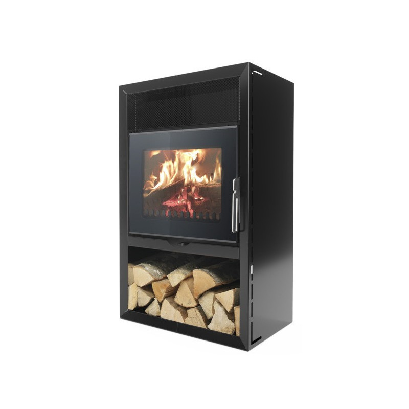 Trifoglio wood-burning stove with wood holder Ungaro