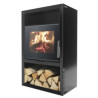 Trifoglio wood-burning stove with wood holder Ungaro