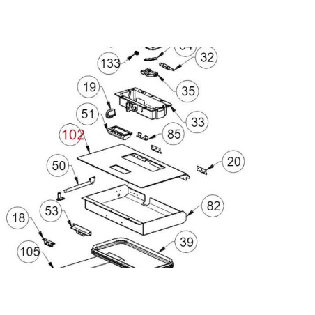 Assieme coperchio grigio Lucia La Nordica Extraflame