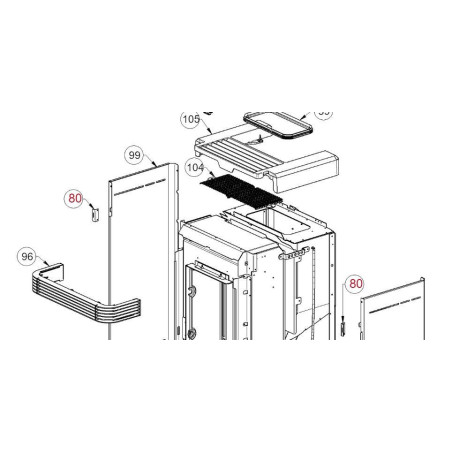 Staffa zincata Lucia e Lucia Plus La Nordica Extraflame