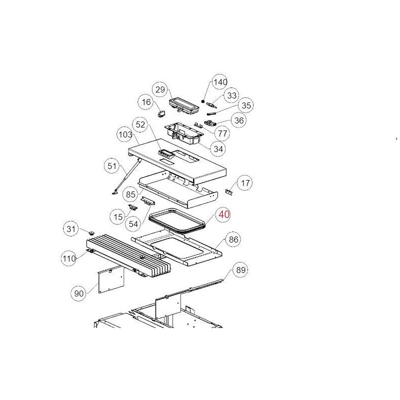 Pellet tank gasket Lucia Wendy Noris La Nordica Extraflame Brunella Dal Zotto