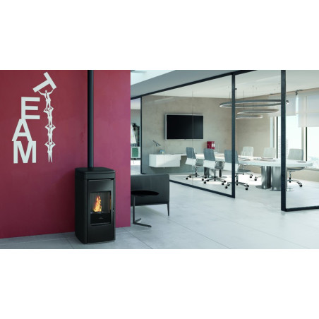 Pellet Stove Yana Plus Ceramic Black 9,2 KW Edilkamin