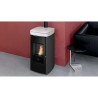 Pellet Stove Yana Ceramic White 6,9 KW Edilkamin - Mail for discount
