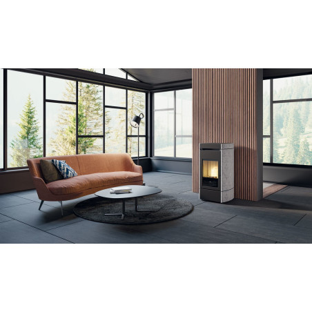 Stufa a Pellet Lena Plus Top e Fianchi In Pietra 9,2 KW Edilkamin - Da Scontare