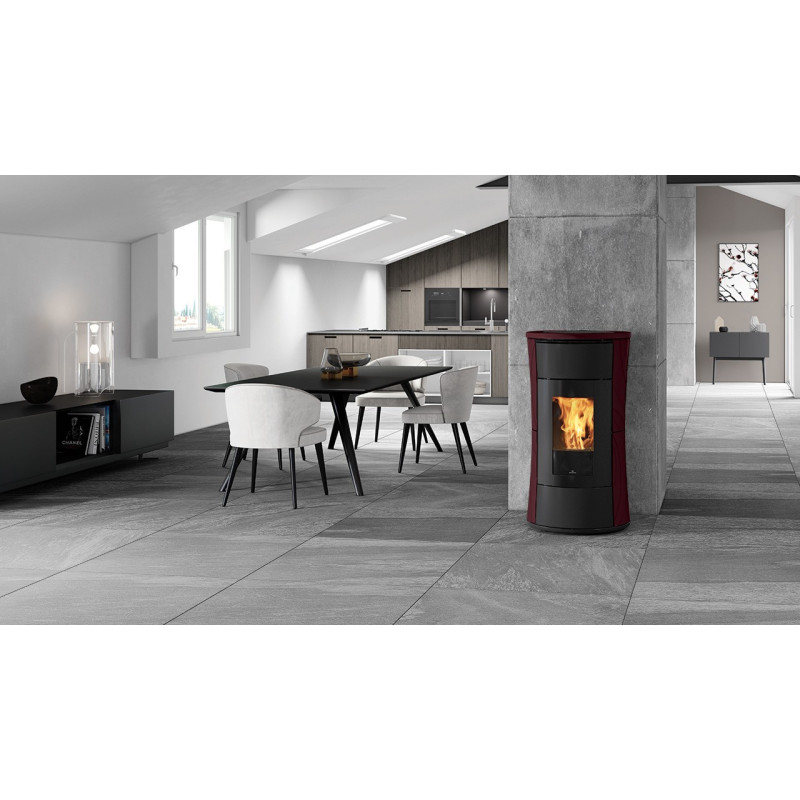 Pellet stove Cherie 9 Evo ceramic bordeaux ductable 9,3 Kw Edilkamin - Mail for Discount