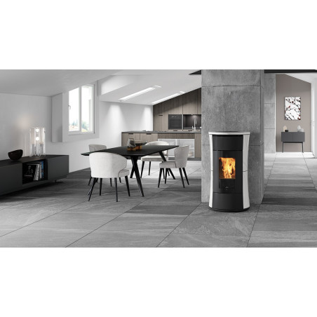 Stufa a Pellet Cherie 9 Evo Ceramica Bianca Canalizzabile 9,3 Kw Edilkamin - Da Scontare
