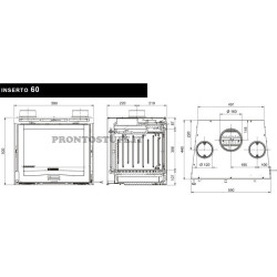 Inserto Legna Nordica 60 ventilato