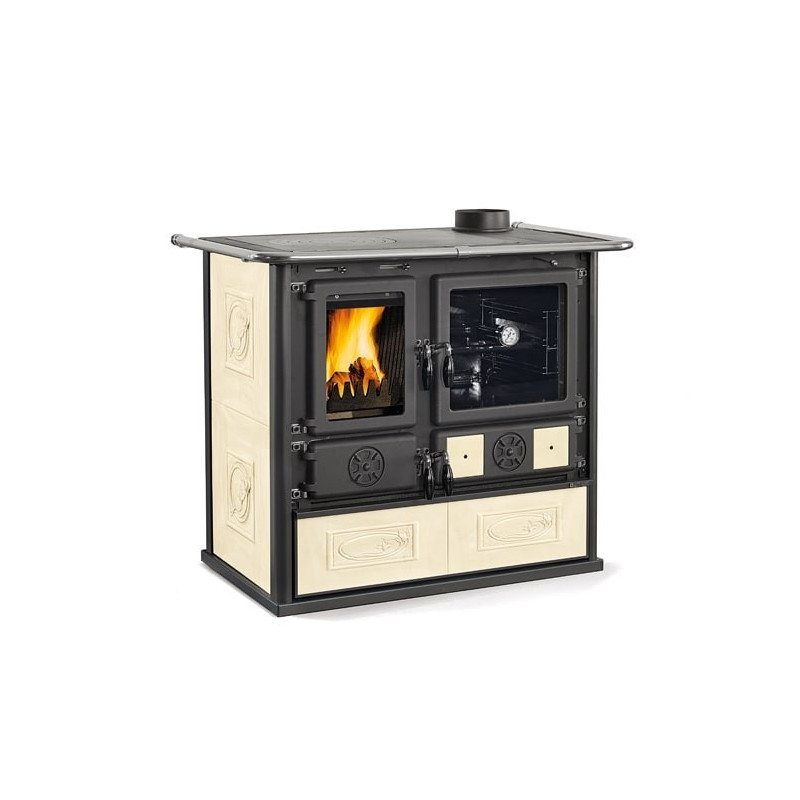 Cucina a Legna Rosa 5.0 VST Liberty Panna 8,8 Kw La Nordica Extraflame