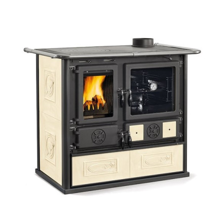 Cucina a Legna Rosa 5.0 VST Liberty Panna 8,8 Kw La Nordica Extraflame