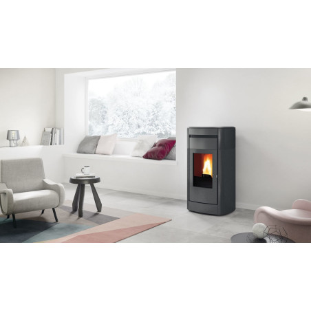 Pellet Stove Vyda Evo In Ceramic Grey 14,3 KW Edilkamin - Mail For Discount