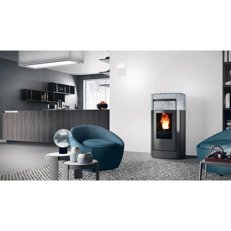 Pellet Stove Vyda Evo In Natural Stone 14,3 KW Edilkamin - Mail For Discount