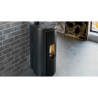 Pellet Stove Celia Air tight C Magic Black Sealed Chamber 7,2 Kw Edilkamin - Mail To Discount