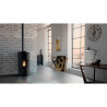 Pellet Stove Celia Air tight Glass Black Sealed Chamber White 7,2 Kw Edilkamin - Mail To Discount