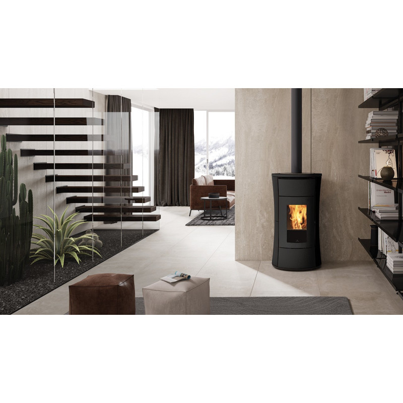 Stufa a Pellet Cherie 9 Evo ATC Camera Stagna Ceramica grigio 9 Kw Edilkamin