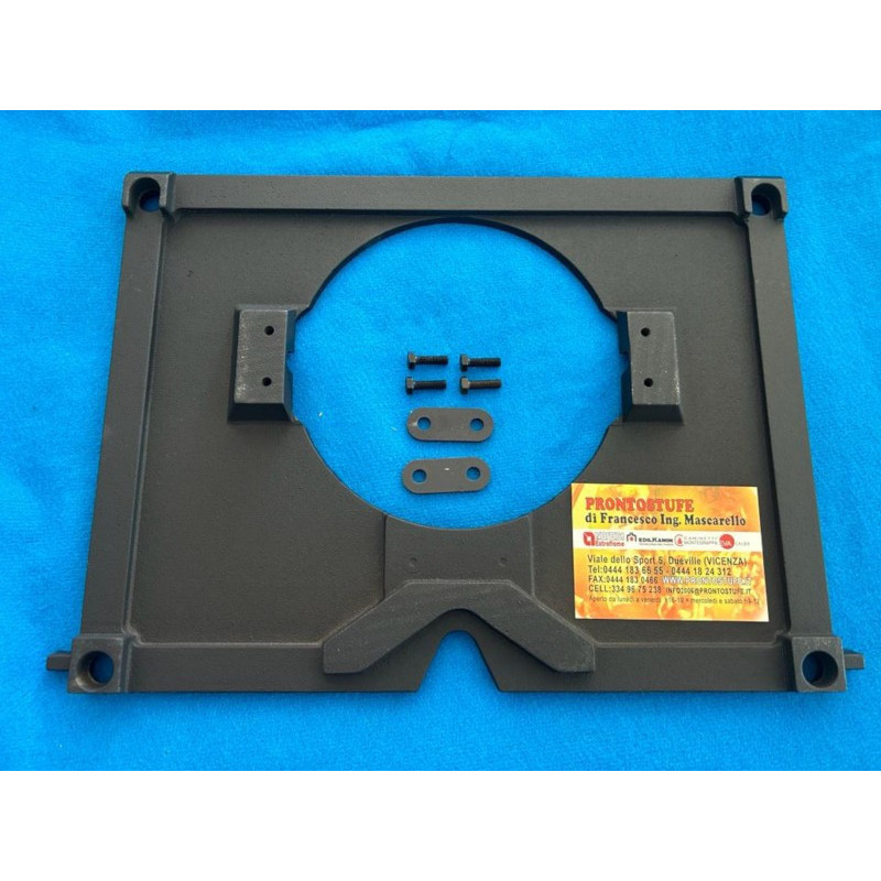 piastra convogliatore senza serranda con viti e clip Edilkamin