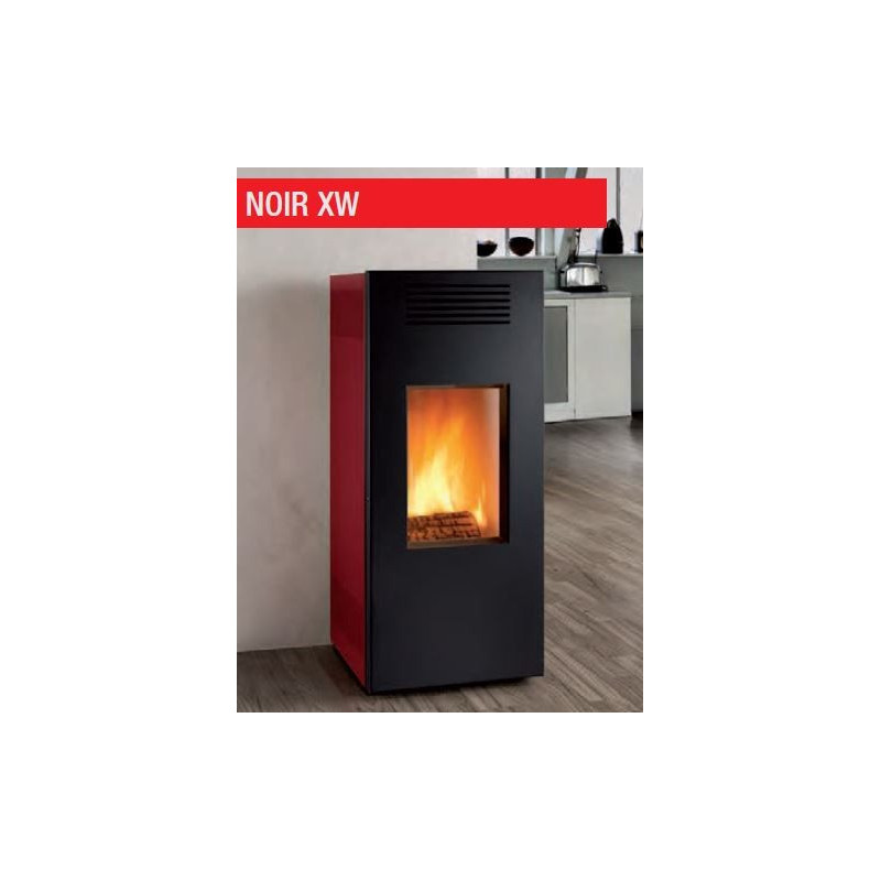Stufa legna 9.4 kw Noir Xw Caminetti Montegrappa Lx11v ventilata