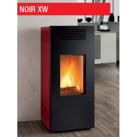 Stufa legna 9.4 kw Noir Xw Caminetti Montegrappa Lx11v ventilata