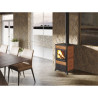 Fancy Evo  stufa a legna Ek-63 Edilkamin 10 kw Cuoio