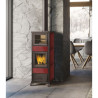 Decor C stufa a legna con Forno Ek-63 Edilkamin 7.5 kw bordeaux 5 stelle