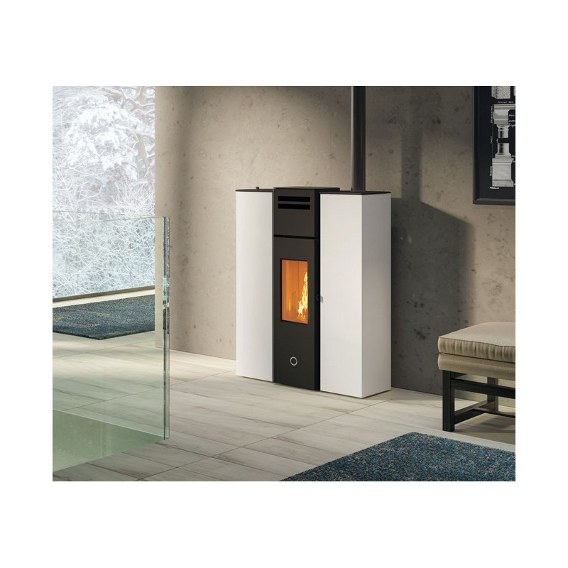 Cell80+ stufa a pellet canalizzabile bianco 7.7 kw Edilkmain ek-63