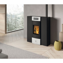 Dub100++ stufa pellet canalizzazione 10kw Edilkamin ek-63 bianco  dub 100 offerta